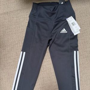 adidas grey carbon tights nwt new HI5798 7/8 TIG pants yoga XS training